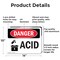 Signmission Acid Danger Sign, Aluminum, 14in W x 10in L, 2PK OS-2PACK-DS-A-1014-L-1017 - alternate 2